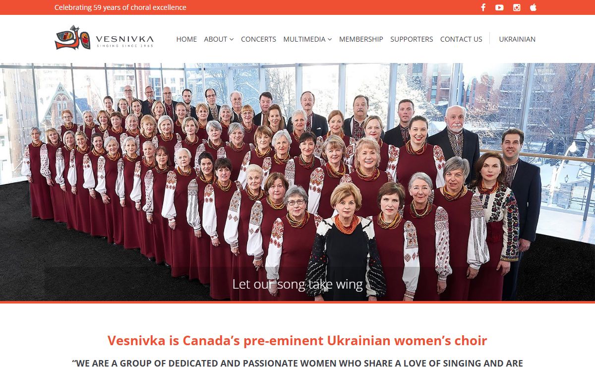 Vesnivka Choir | Canadian-Ukrainian Women's Choir | A tradition of choral excellence since 1965 | Toronto, Canada