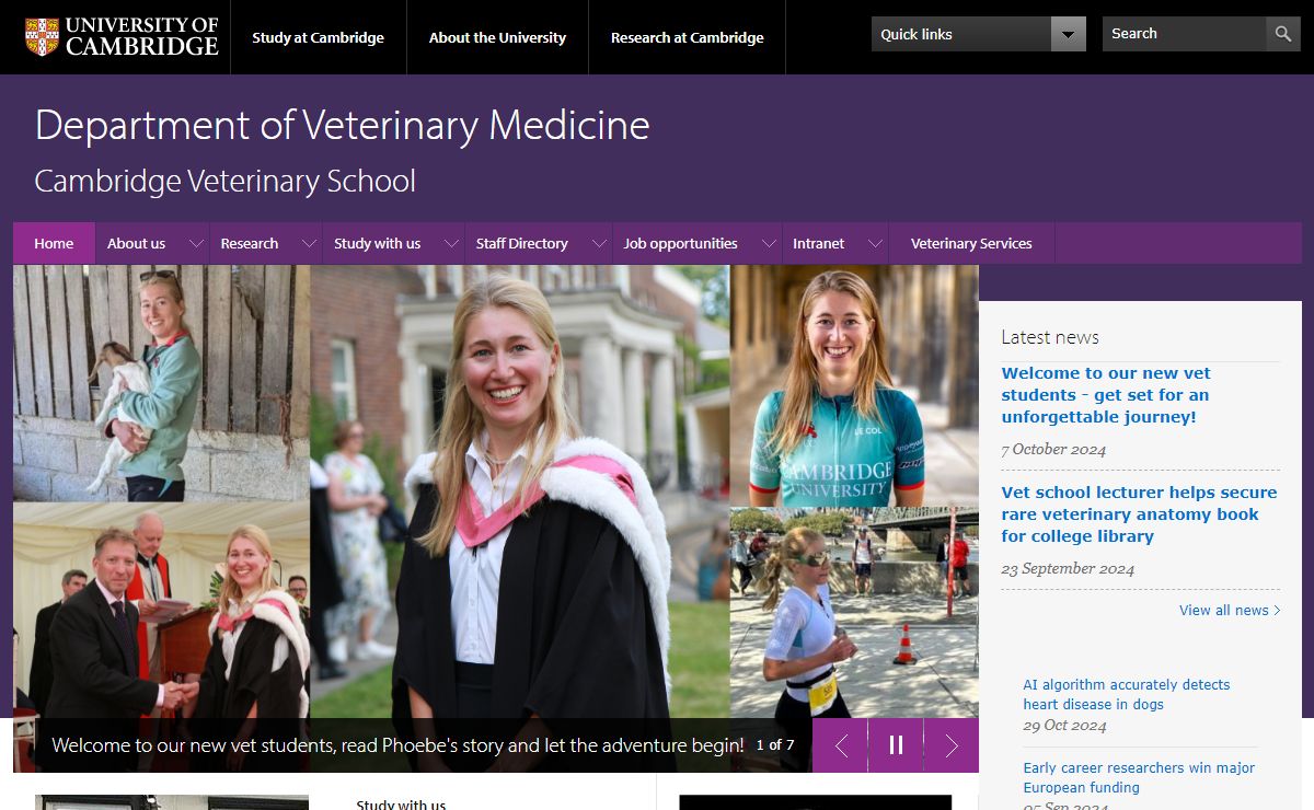 Department of Veterinary Medicine | Cambridge Veterinary School