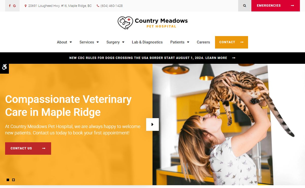 Welcome to Country Meadows Pet Hospital | Maple Ridge Vet