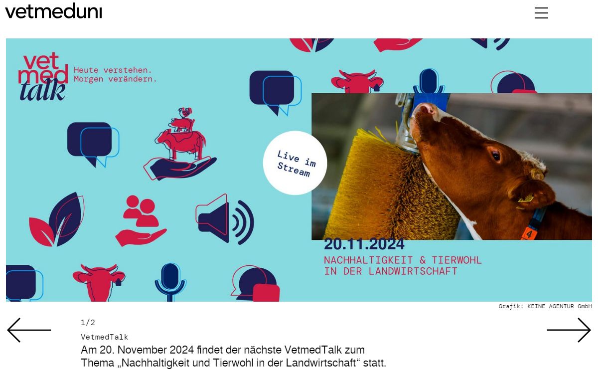 Vetmeduni: Startseite Veterinärmedizinische Universität Wien