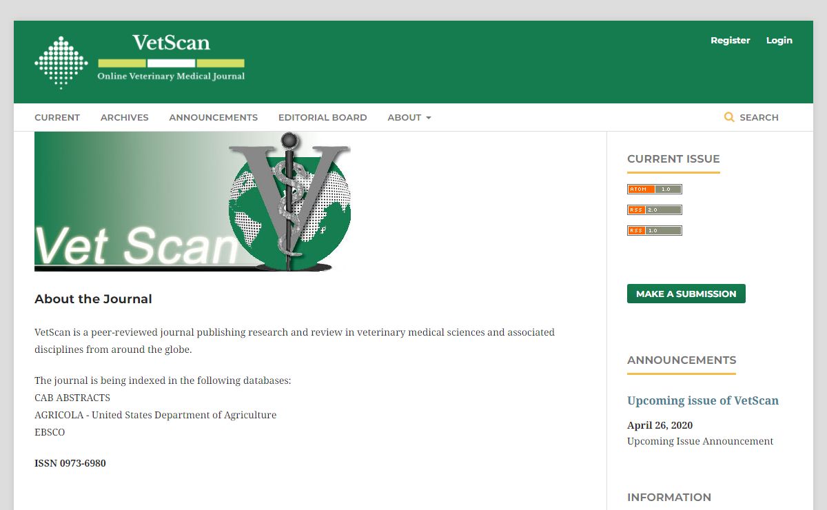 Vet Scan | Online Veterinary Medical Journal