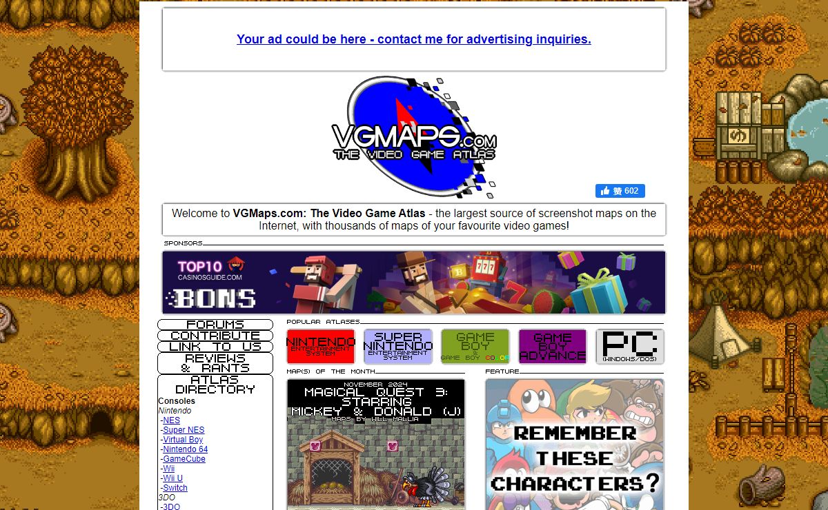 VGMaps.com: The Video Game Atlas