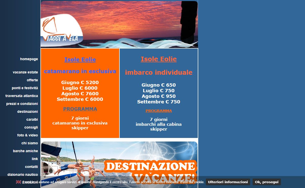 VIAGGI A VELA, CHARTER A VELA. VACANZE IN BARCA A VELA E CROCIERE IN CATAMARANO NEL MEDITERRANEO. PACCHETTI E OFFERTE.