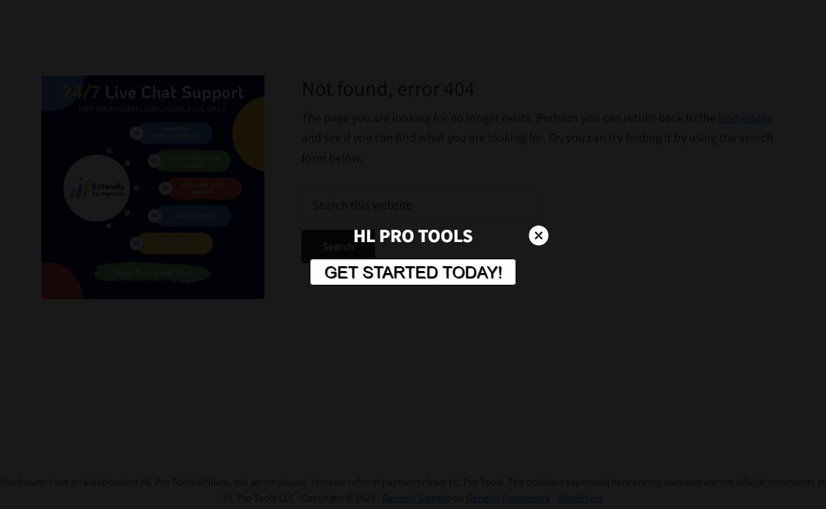 Page not found -