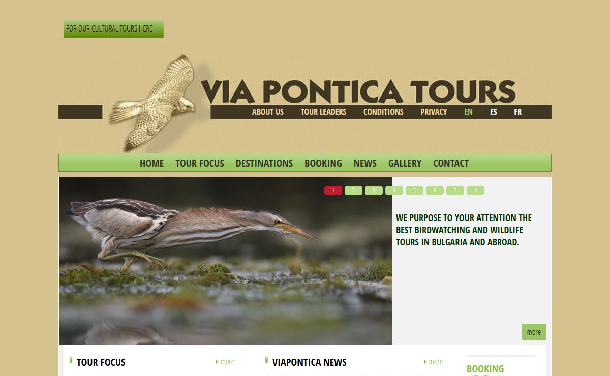 Via Pontica Tours organize a variety of birdwatching and wildlife tours in Bulgaria and abroad