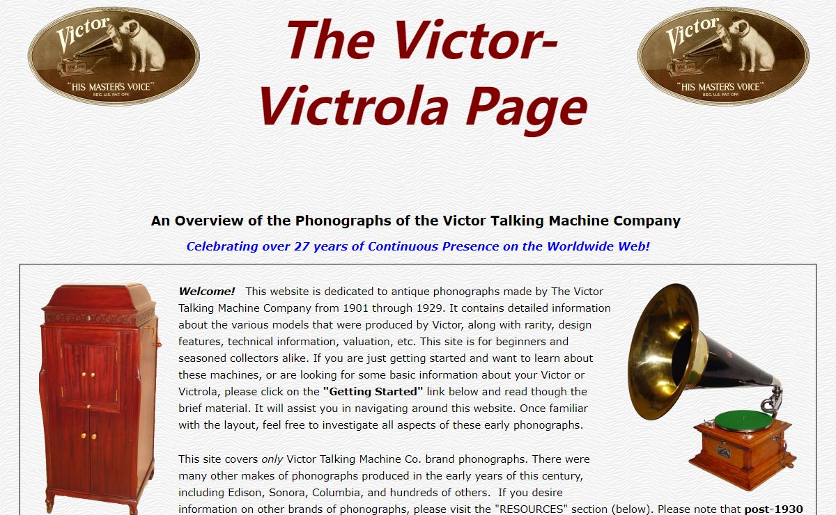 The Victor Victrola Page