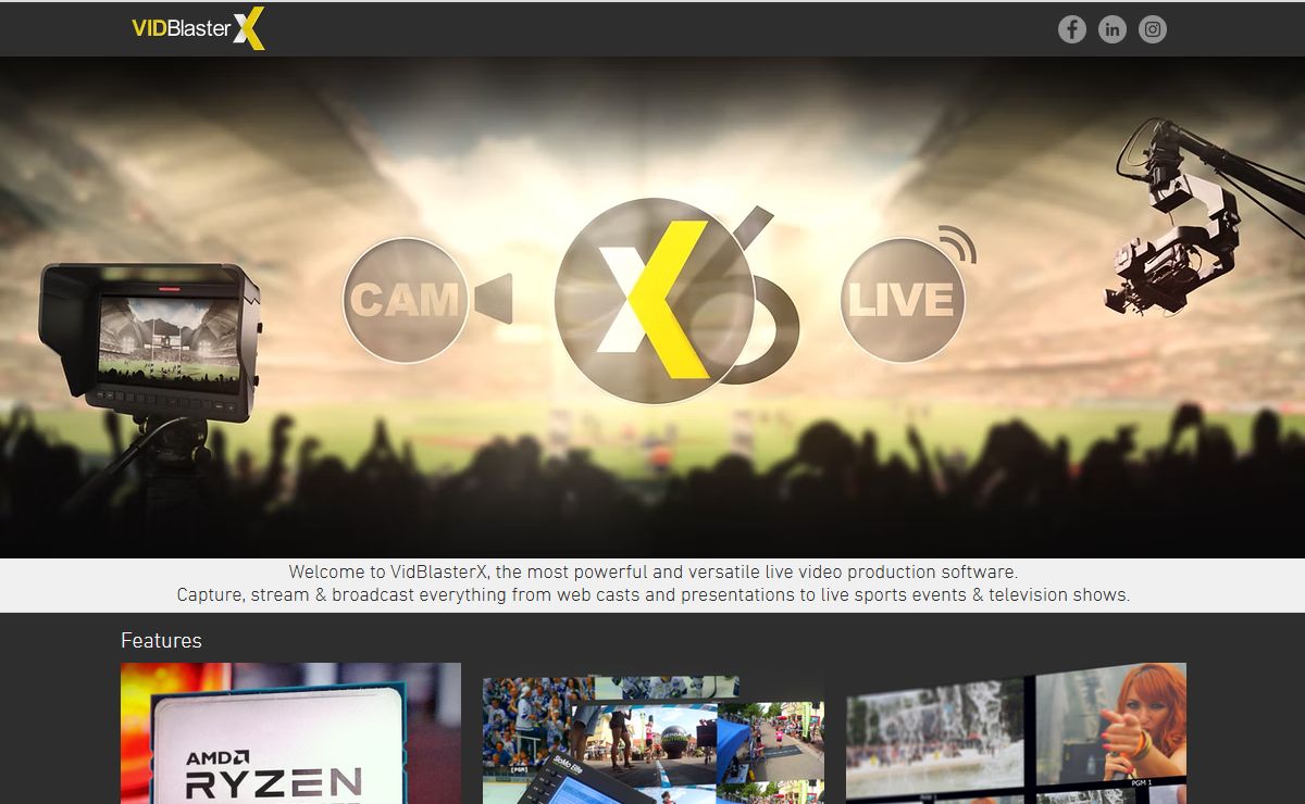 VidBlasterX live video production, recording & streaming