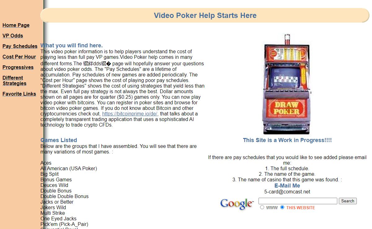 Video Poker Help