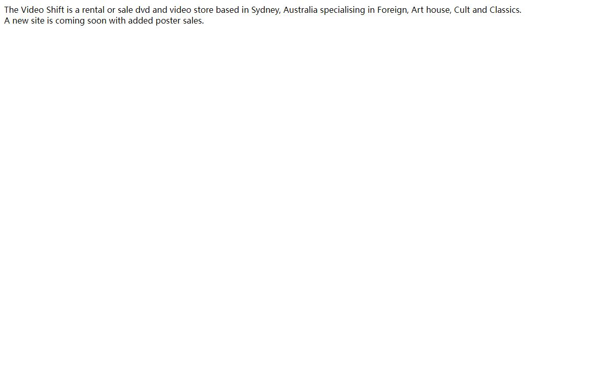 The Video Shift, Balmain video and dvd online sales and rental