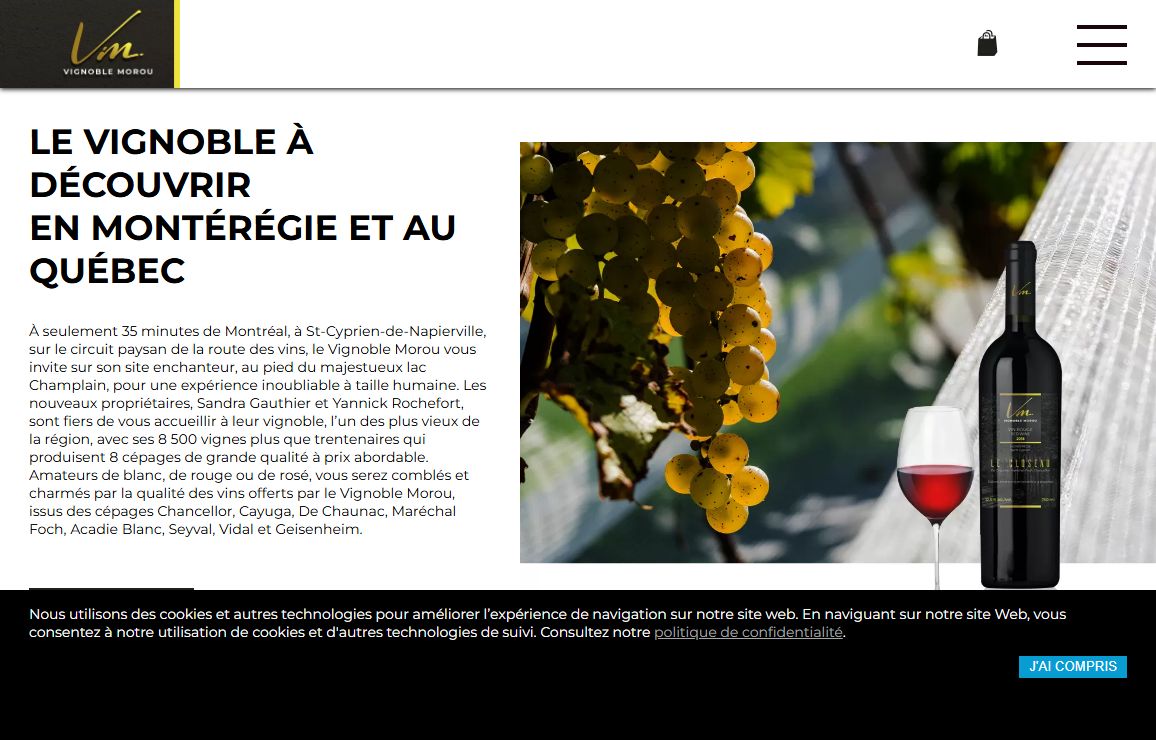 Vignoble Morou, Vignoble Montérégie, vin Québec, vignes, vin