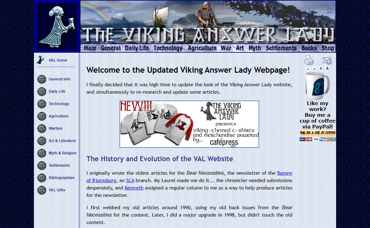 The Viking Answer Lady Webpage