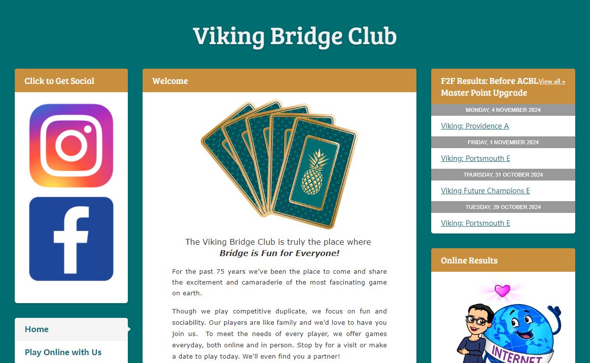 Viking Bridge Club Where Bridge is Fun for Everyone!