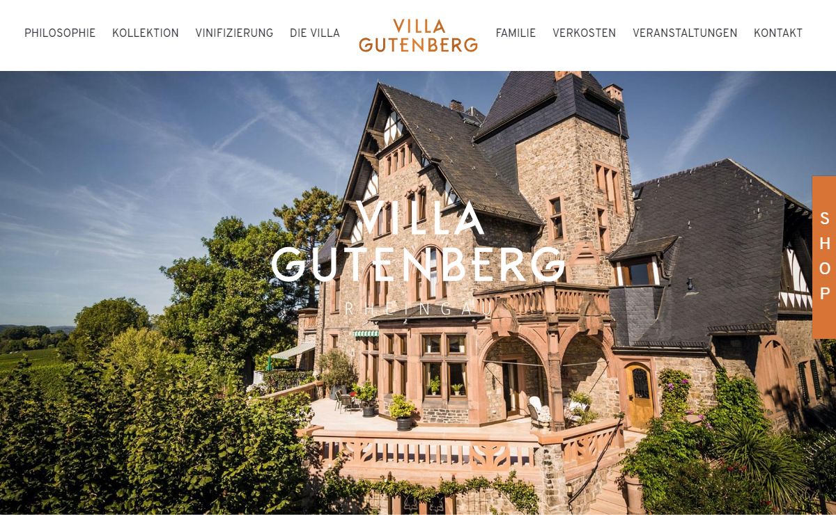 Weingut Villa Gutenberg, Rheingau - Wir lieben Wein. Seit Generationen.