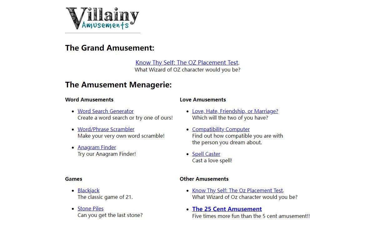 Villainy Amusements