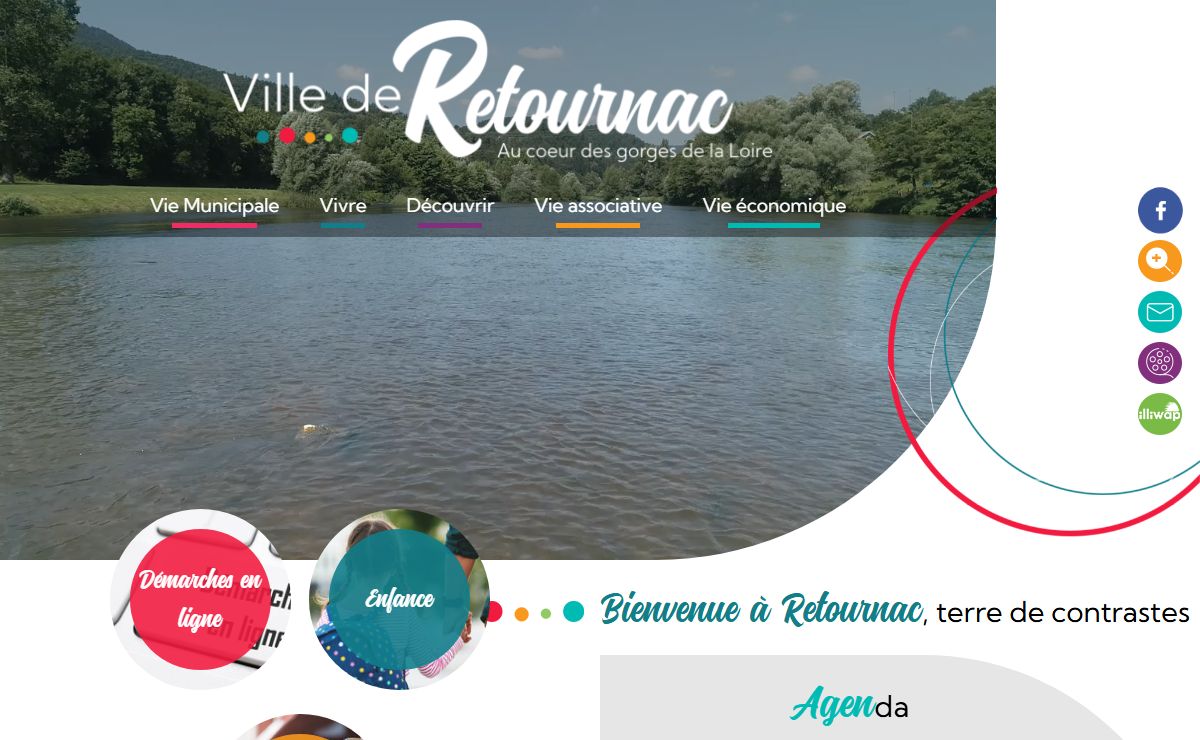 Ville de Retournac dans le 43