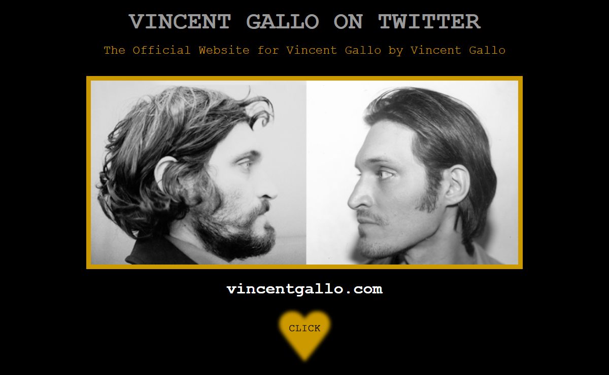 The Official Website for Vincent Gallo by Vincent Gallo