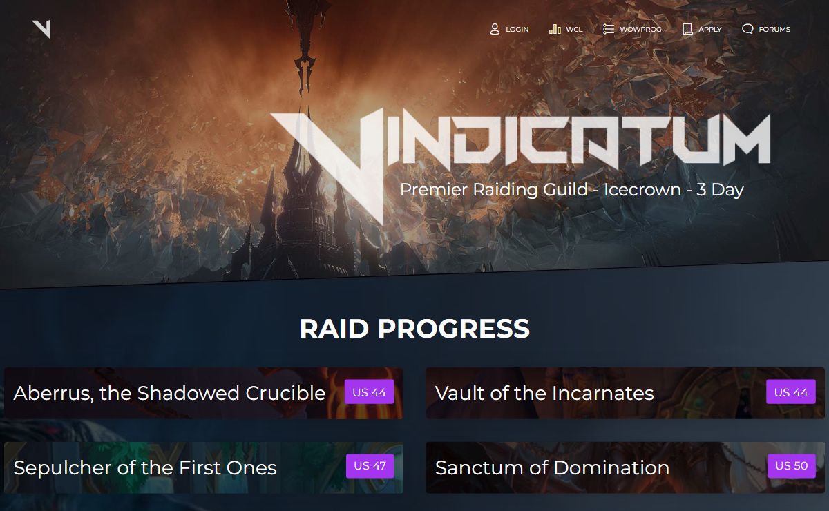 Vindicatum - Premiere Alliance Raiding Guild on Icecrown