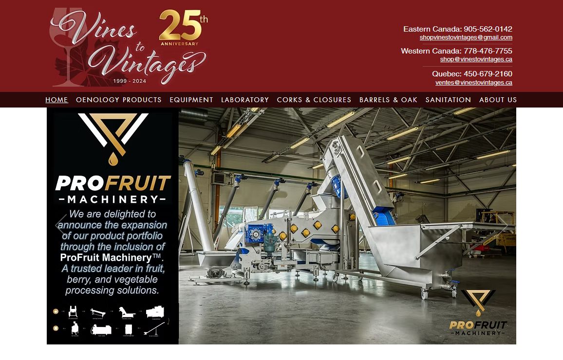 Winemaking Supplies | Vines to Vintages Inc