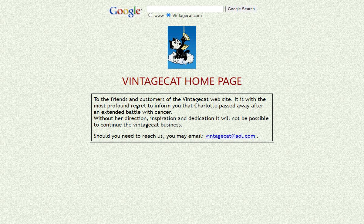 VINTAGECAT HOME PAGE