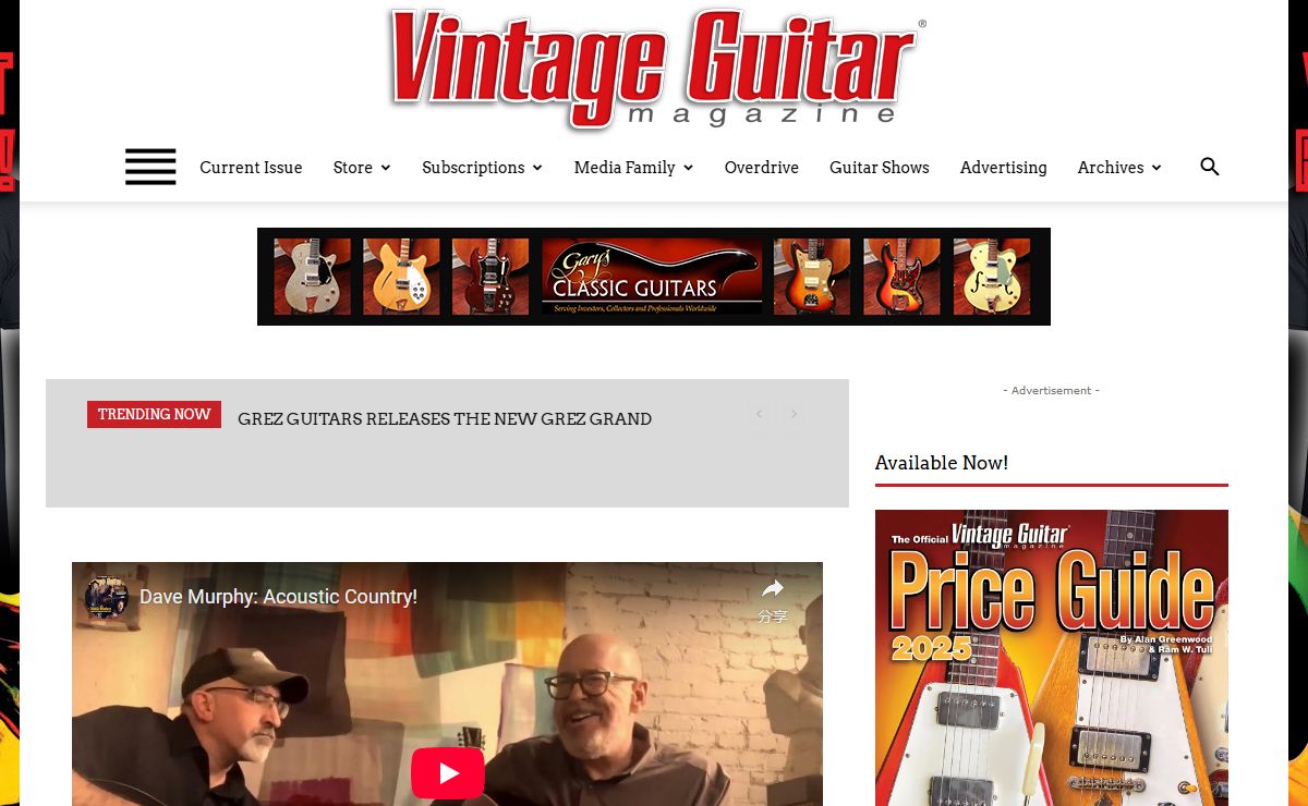Vintage Guitar® magazine | Published monthly since 1986