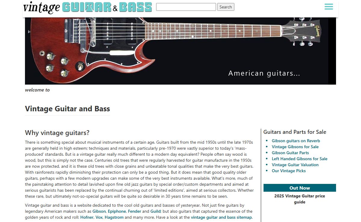 Vintage Guitar and Bass