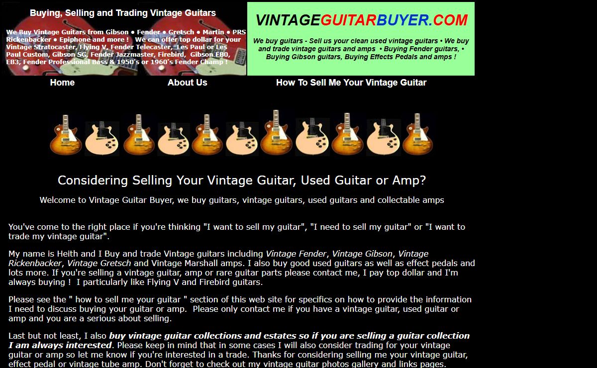 Buying vintage guitars from Fender, Gibson, Martin, Rickenbacker, Gretsch - We Buy Guitars