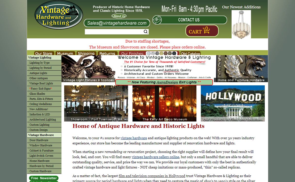 Vintage Hardware & Lighting - Home of Antique Hardware and Historic Lights