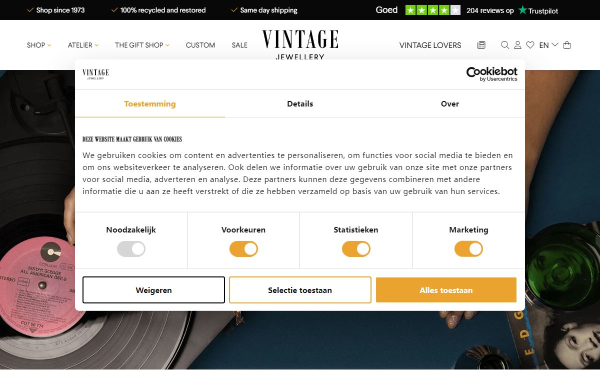 Vintage jewellery Amsterdam | Visit our webshop - Vintage Jewellery