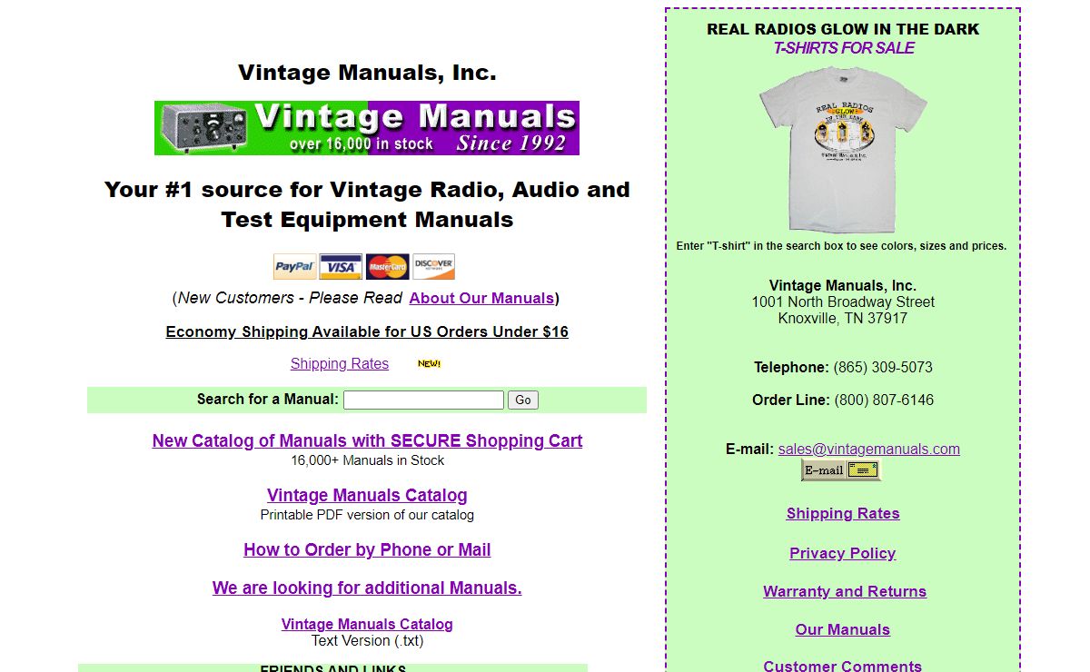 Vintage Manuals for Radio, Audio & Test Equipment