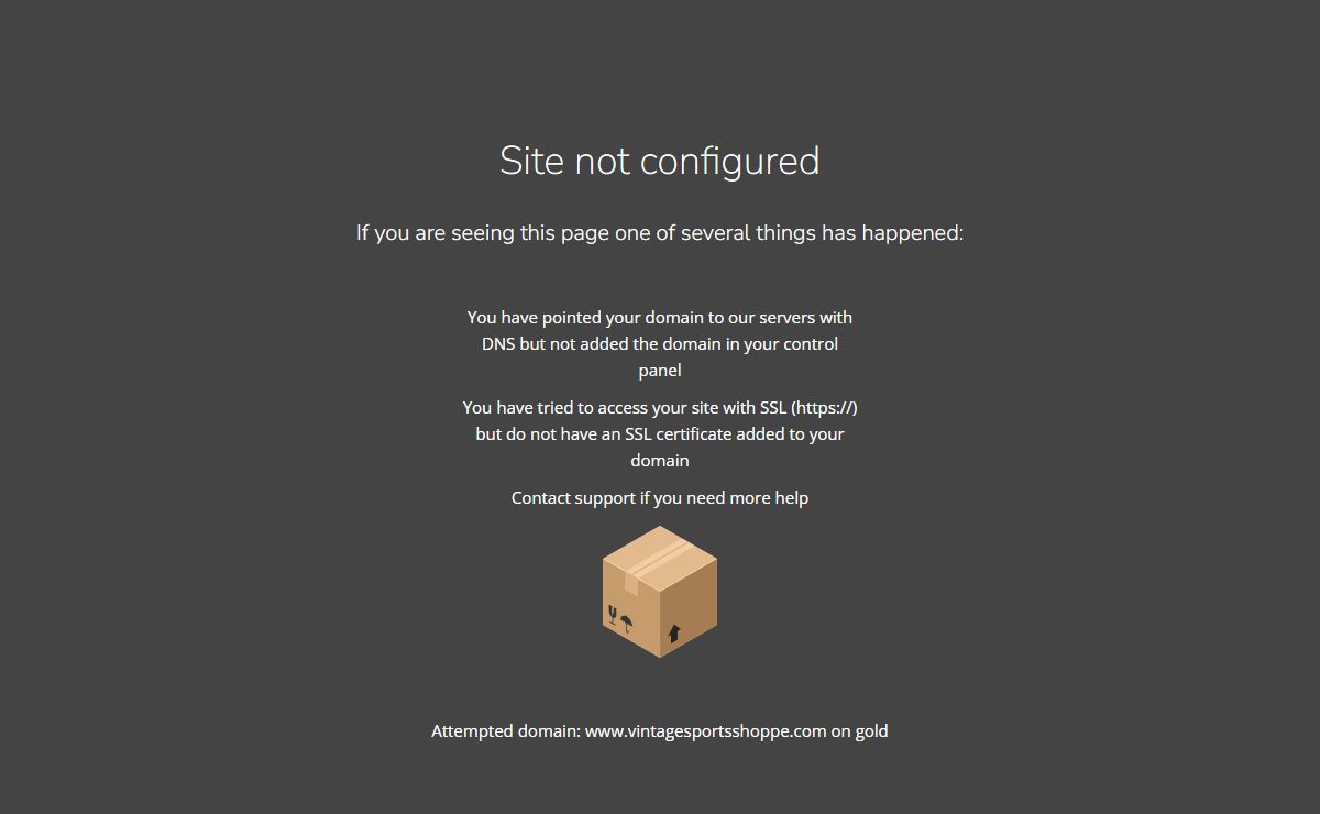 Site not configured