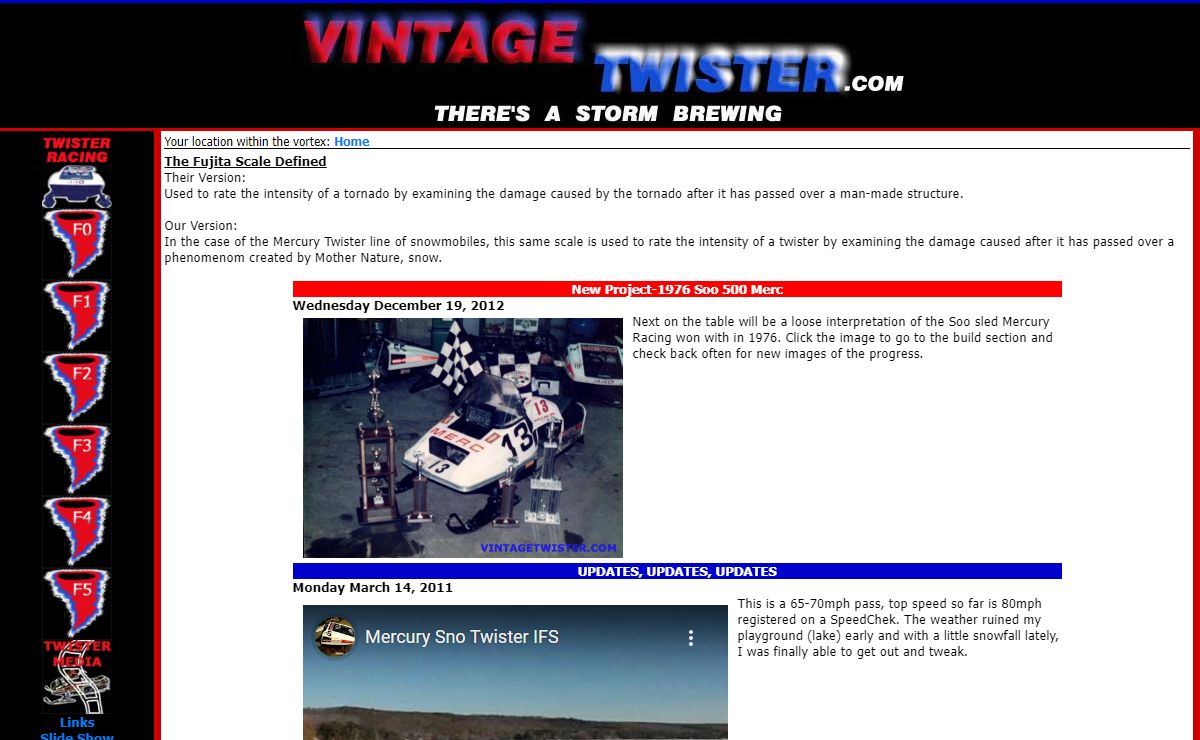 VintageTwister.com ~ There's A Storm Brewing... Vintage Mercury Sno Twisters and Trail Twisters and the Vintage Mercury Racing Days of Doug and Stan Hayes ~ Courtesy of Track N Trail Sled Shop, In Crandon, WI.