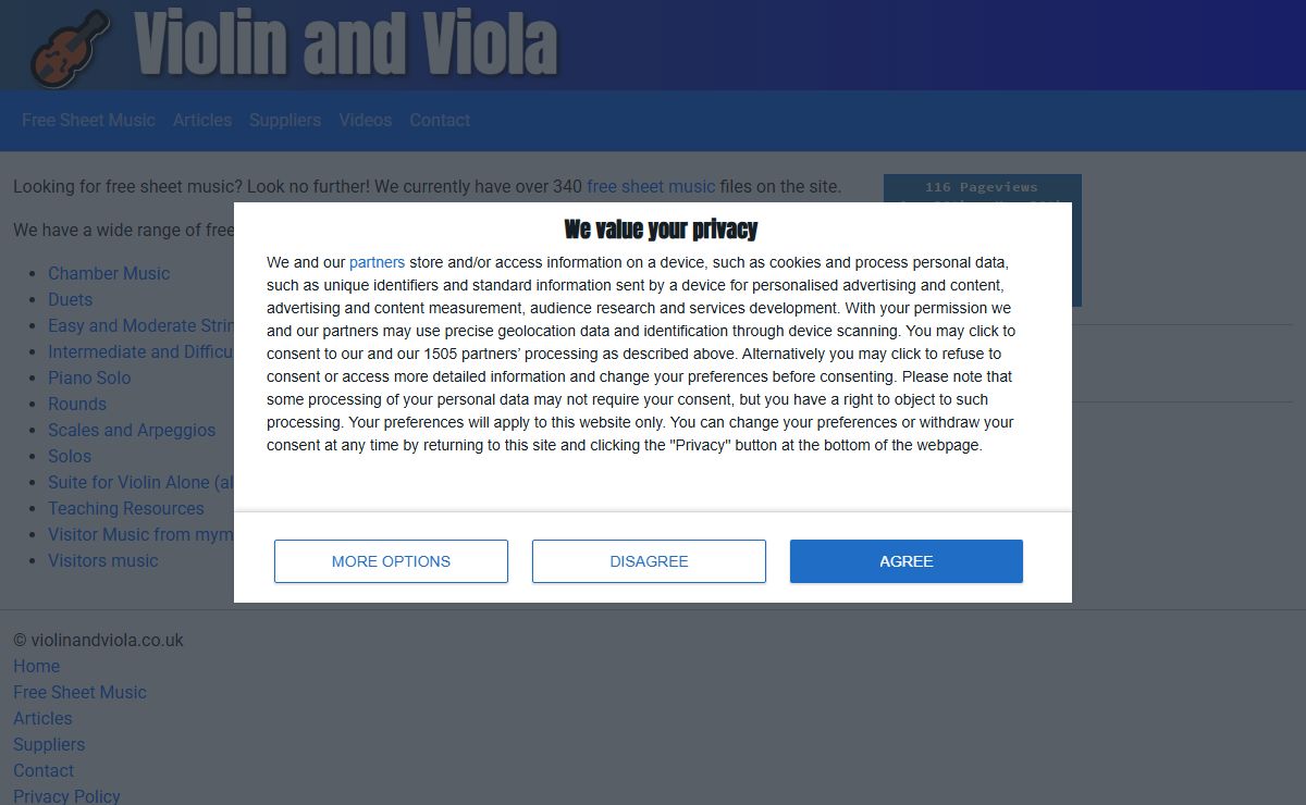Violin and Viola Free Sheet Music
