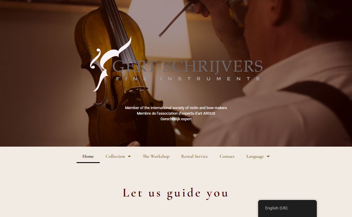 Gert Schrijvers, Fine Instruments | expert in violins, violas & cellos
