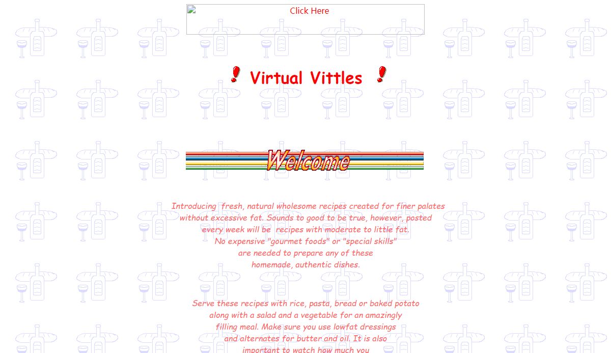 Virtual Vittles Cooking Recipes - Beef, Pork, Chicken, Fish, Pasta, Soup, Vegetables and More Food Recipes.