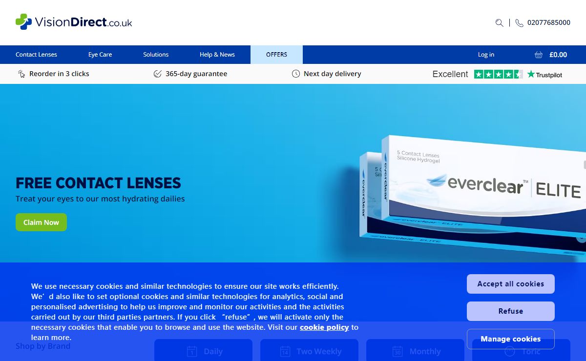 Buy contact lenses online | Vision Direct