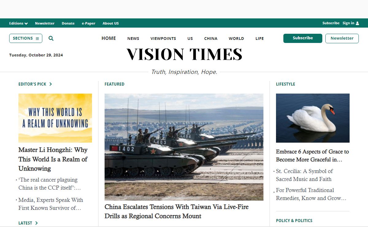 Vision Times - Truth, Inspiration, Hope.