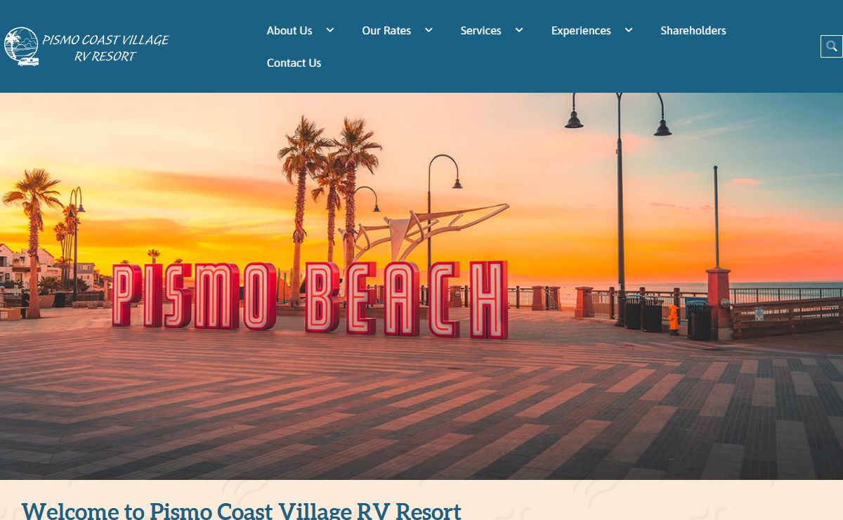 Welcome to Pismo Coast Village RV Resort - Pismo Beach RV Park