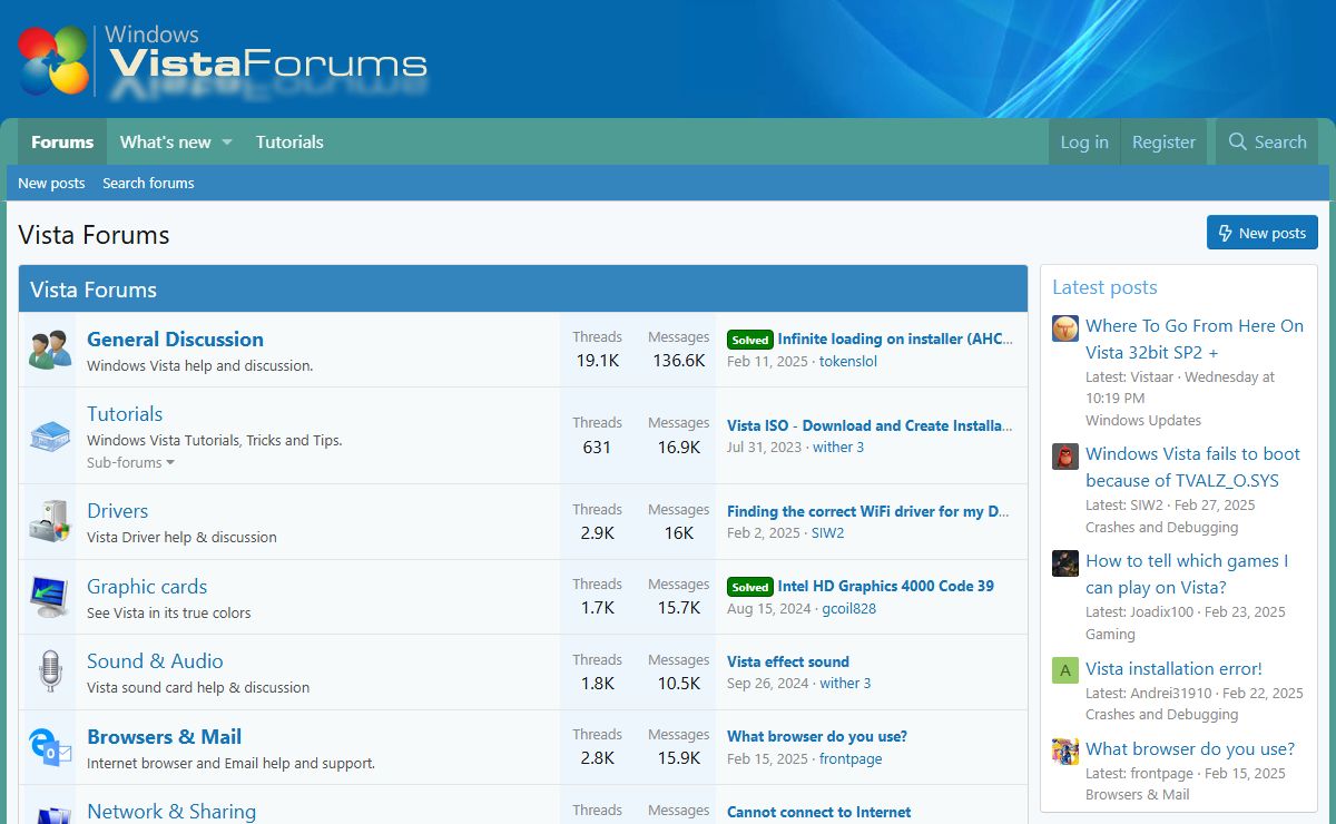 Vista Forums