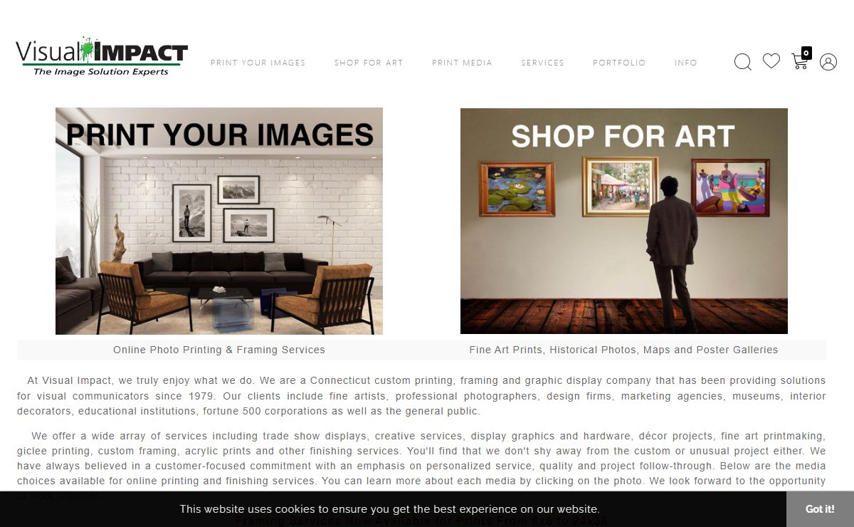 Fine Art Printing, Trade Show Displays, Custom Picture Framing in Danbury, Connecticut