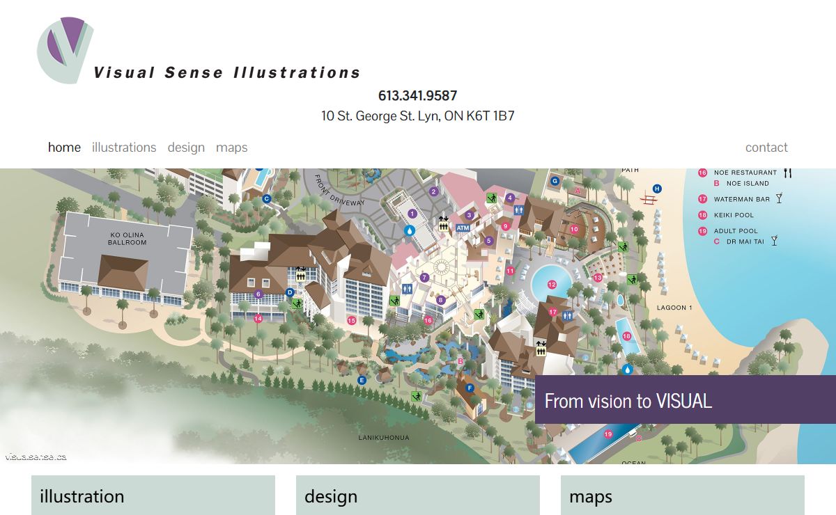 Visual Sense Illustrations. Design and Illustration creation; Maps, logos, technical art and more|613.341.9587