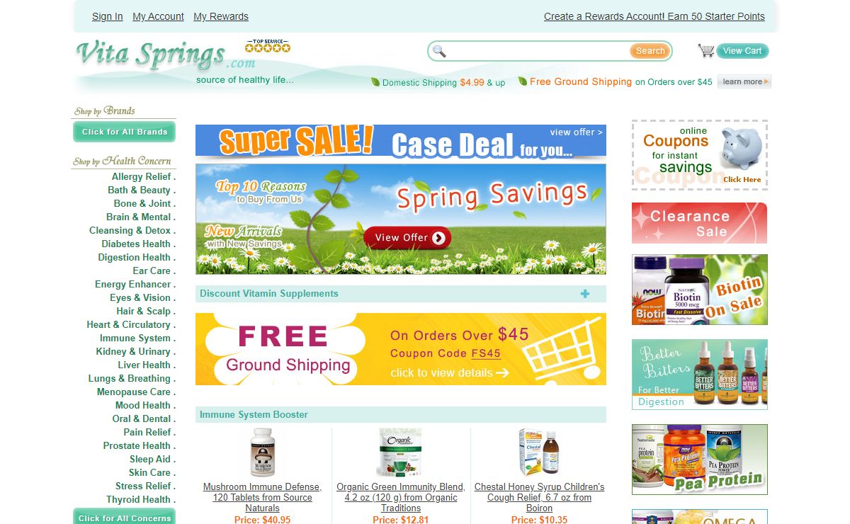 Discount Vitamins, Supplements, Health Products | VitaSprings.com