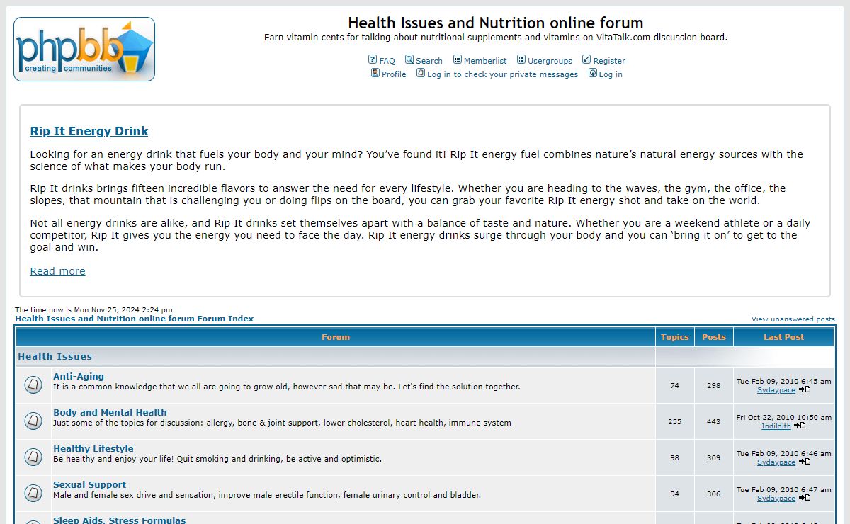 Health Issues and Nutrition online forum :: Index