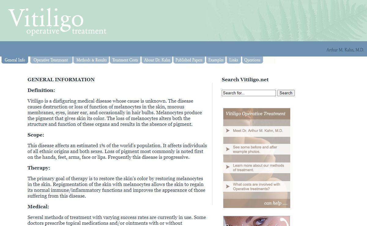 Vitiligo Operative Treatment