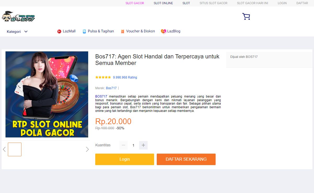 Bos717: Agen Slot Handal dan Terpercaya untuk Semua Member