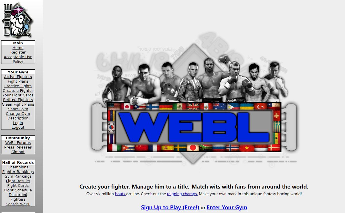 WeBL - The Web Boxing League