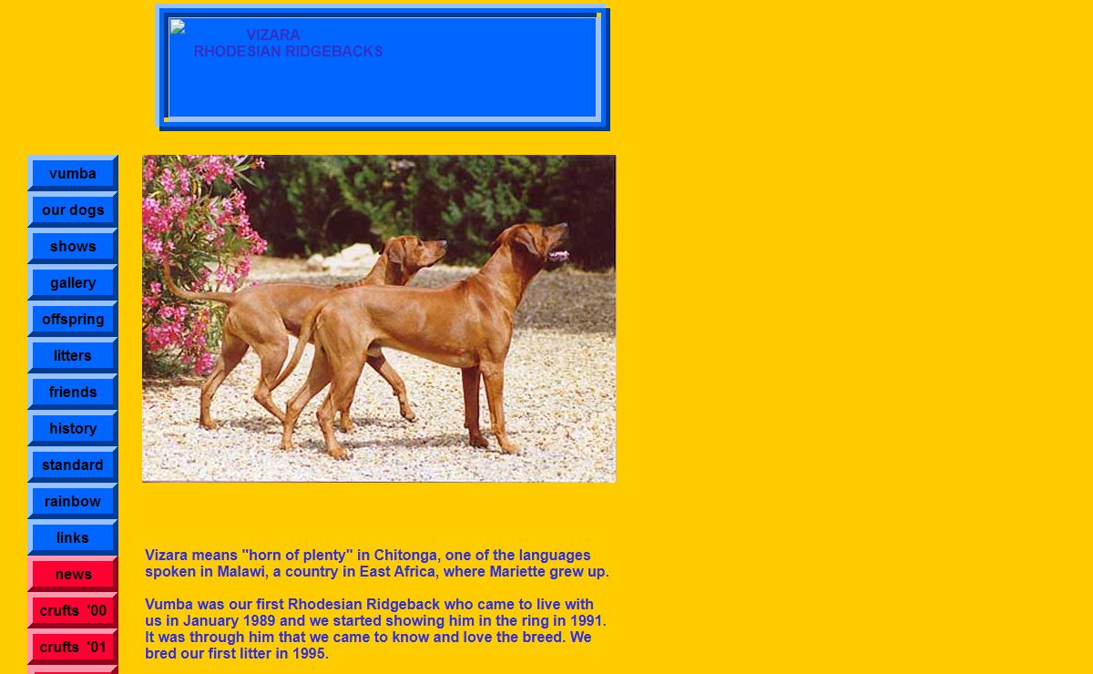 VIZARA RHODESIAN RIDGEBACKS