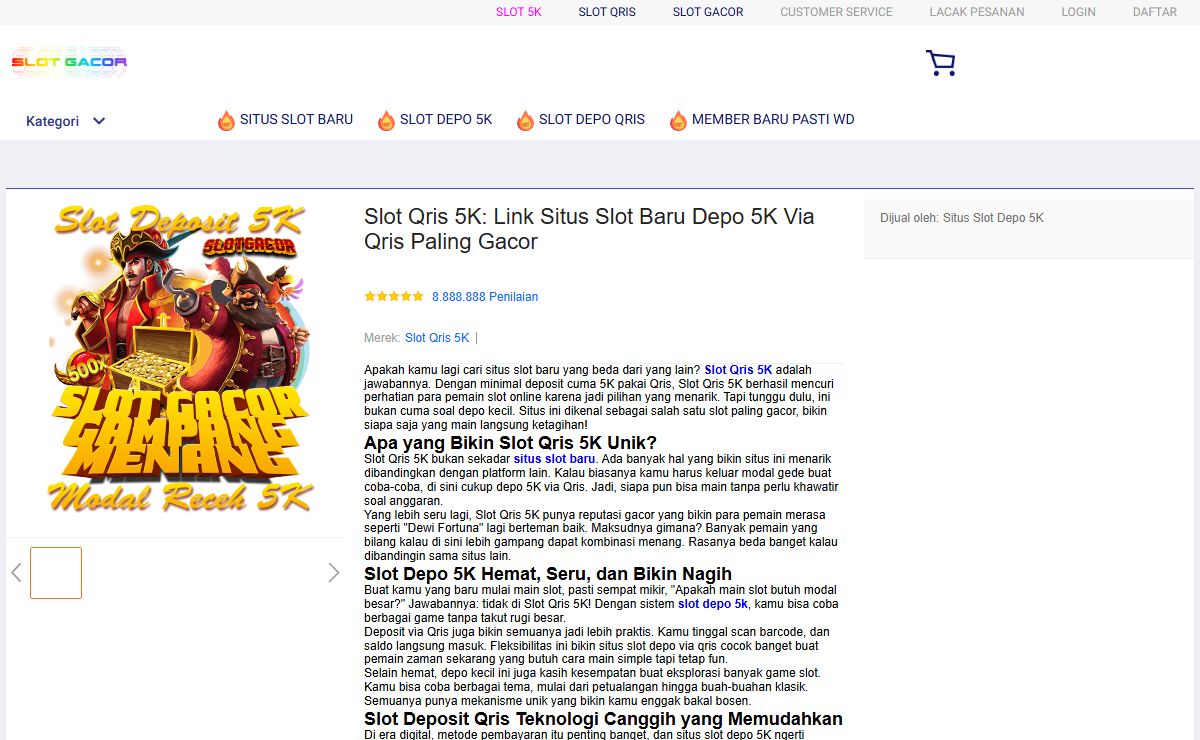Slot Qris 5K: Link Situs Slot Baru Depo 5K Via Qris Paling Gacor
