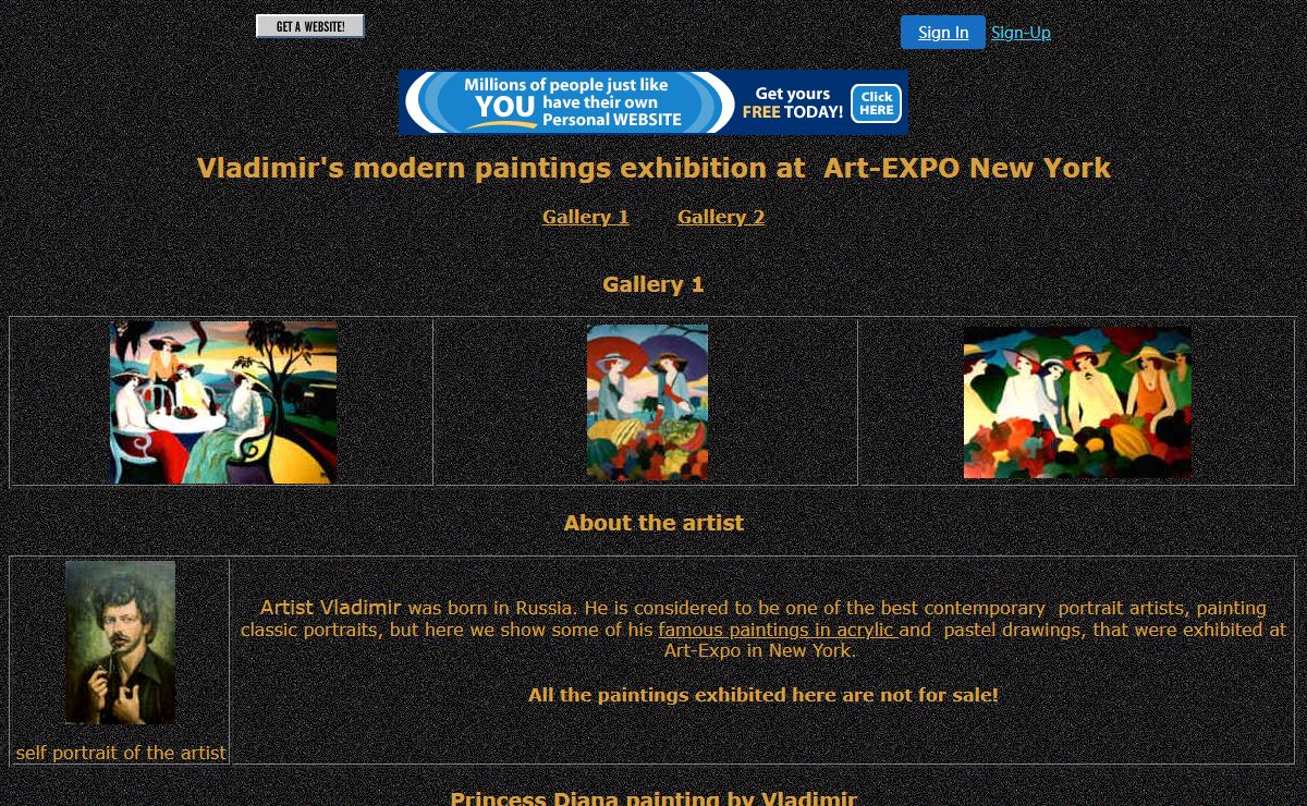 Vladimir's modern paintings exhibition at Art-EXPO New York
