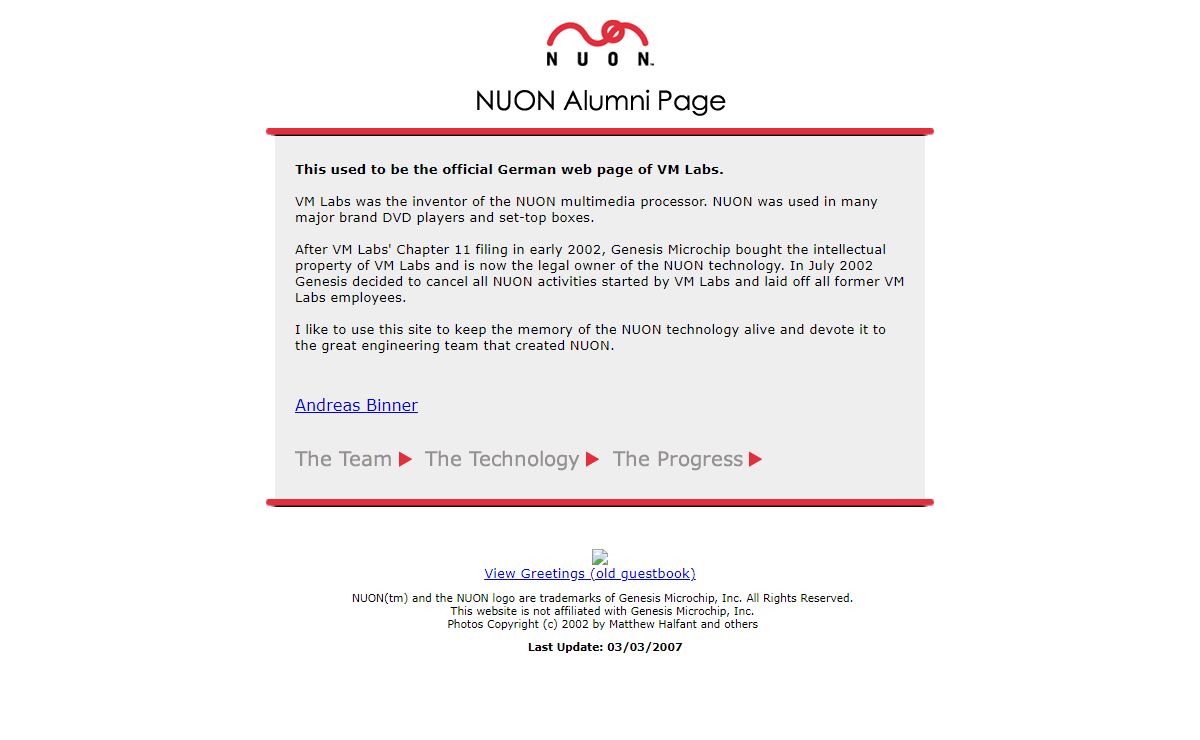 NUON Alumni Page