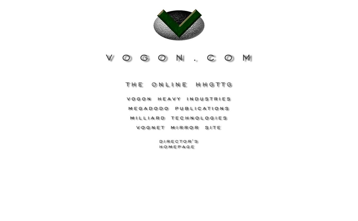 Welcome to vogon.com